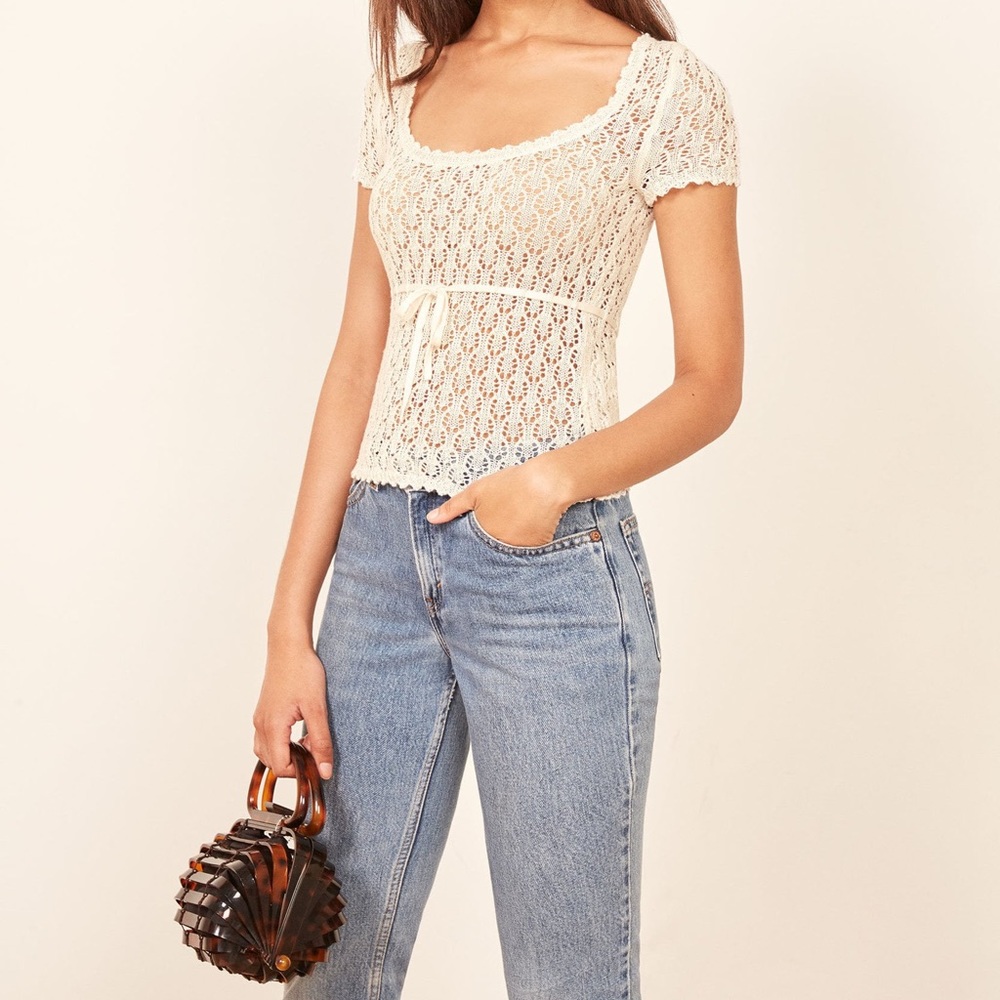 reformation crochet top!